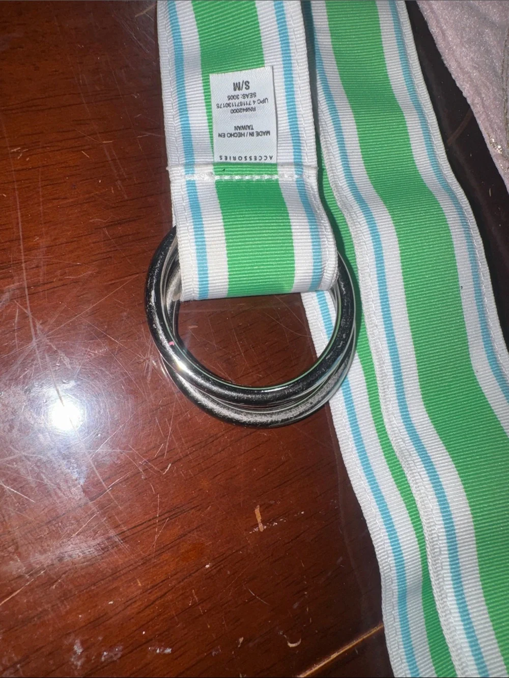 Accessorize striped fabric
